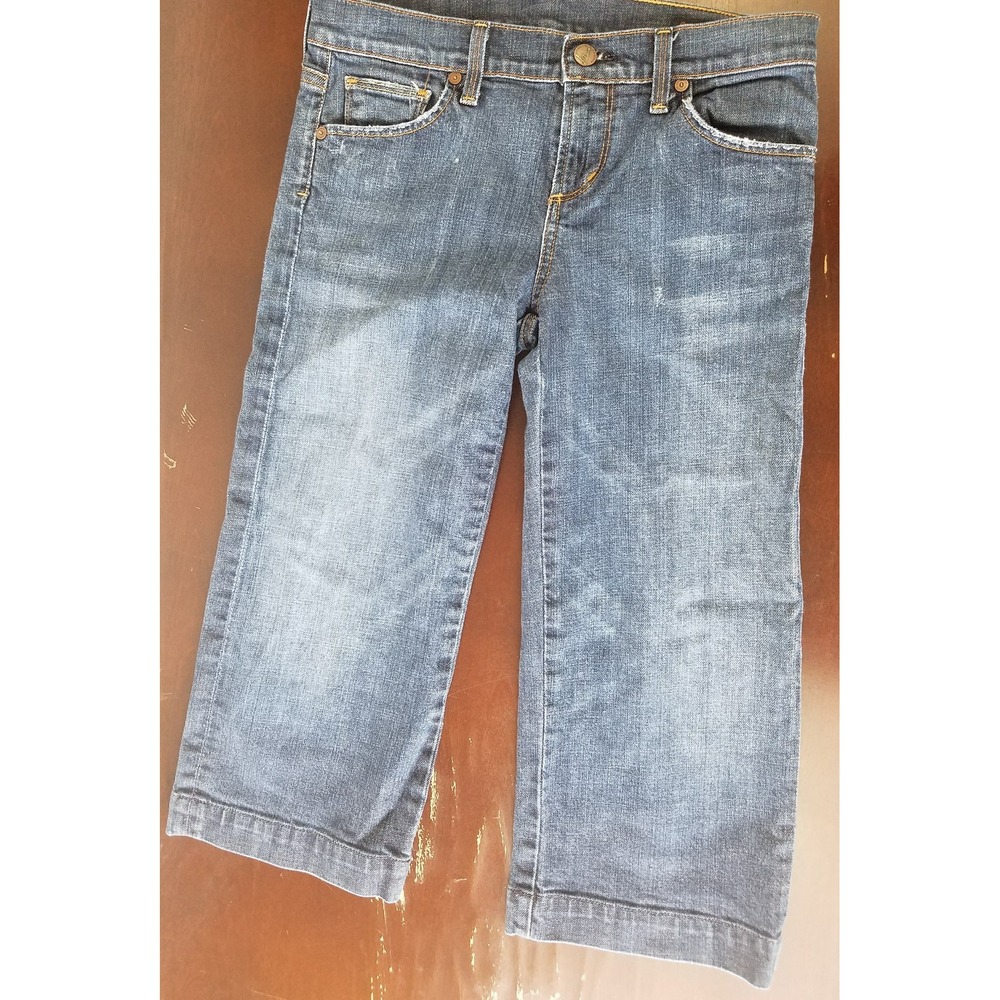 Citizens of Humanity 26 Low Rise Crop Jeans Capris 28x20 Dark Wash Womens